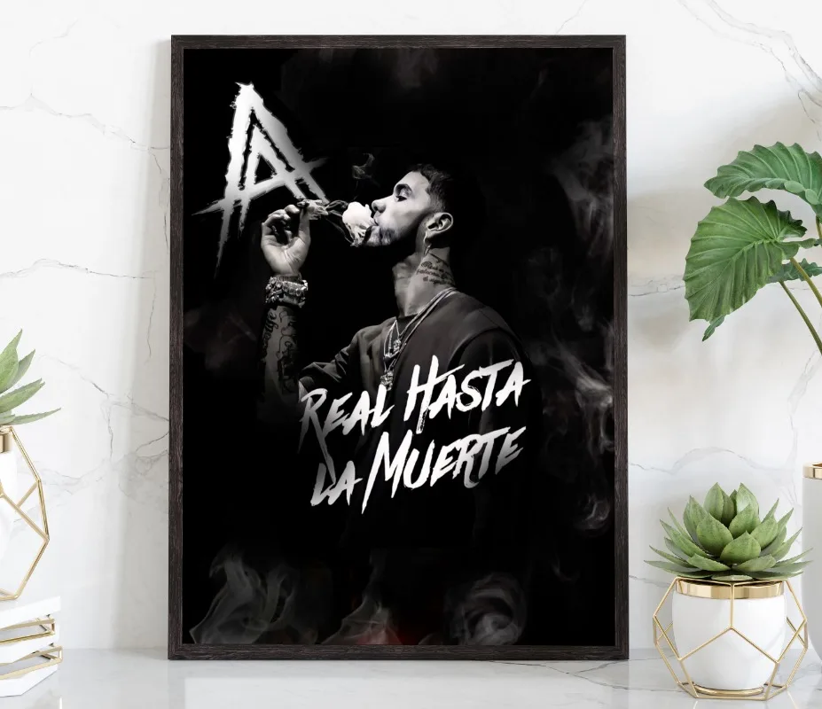 Popular Rap Singers Anuel AA Series Poster Print Canvas Art Pictures Home for Bedroom Wall Modern Decor Frameless Painting