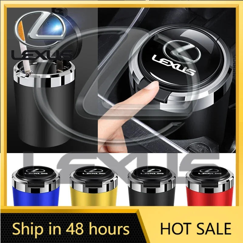 

2026 Hot Interior Stickers Car Ashtrays With LED Blue Light For Lexus F SPORT LBX NX RX 350h 450h ES UX 300e GS GX IS LS LX CT L