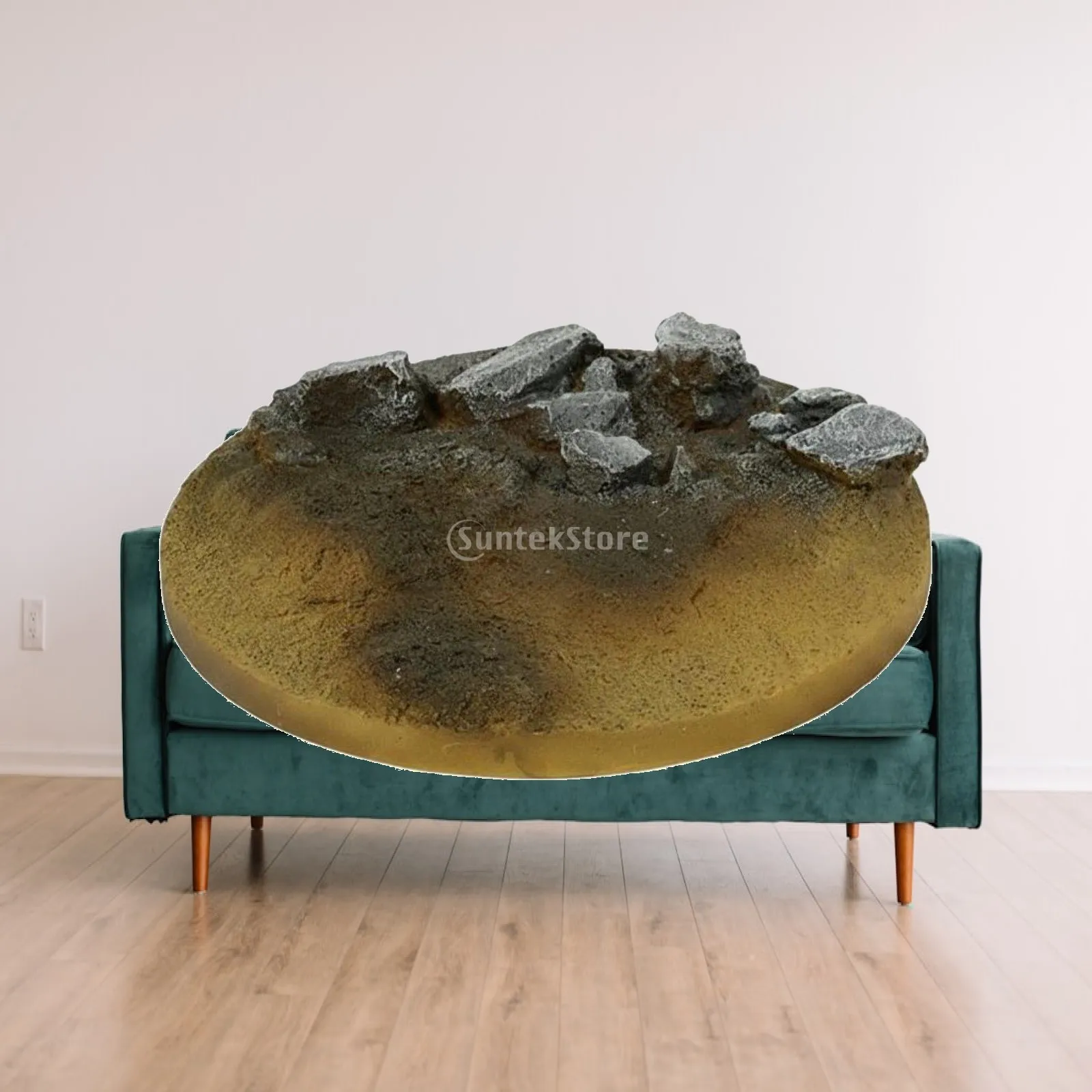 Textured Ground Base Base Realistic Texture Round Scenery Base Look Miniature Scene Stage for Hobbyists, Collectors