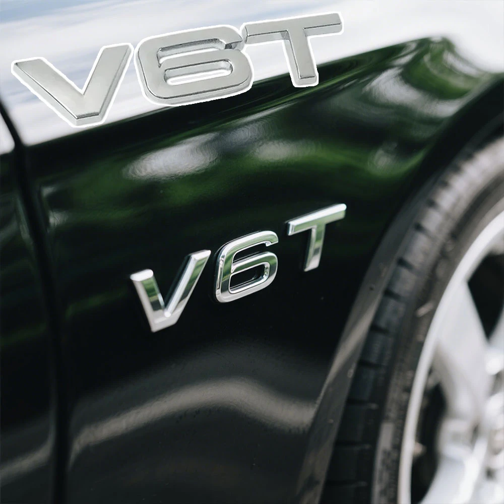 

1 шт. автоаксессуары, универсальный кузов автомобиля, боковое крыло V6T V8T, стильный значок, наклейка на хвост багажника, 3D декоративная эмблема, металлические наклейки