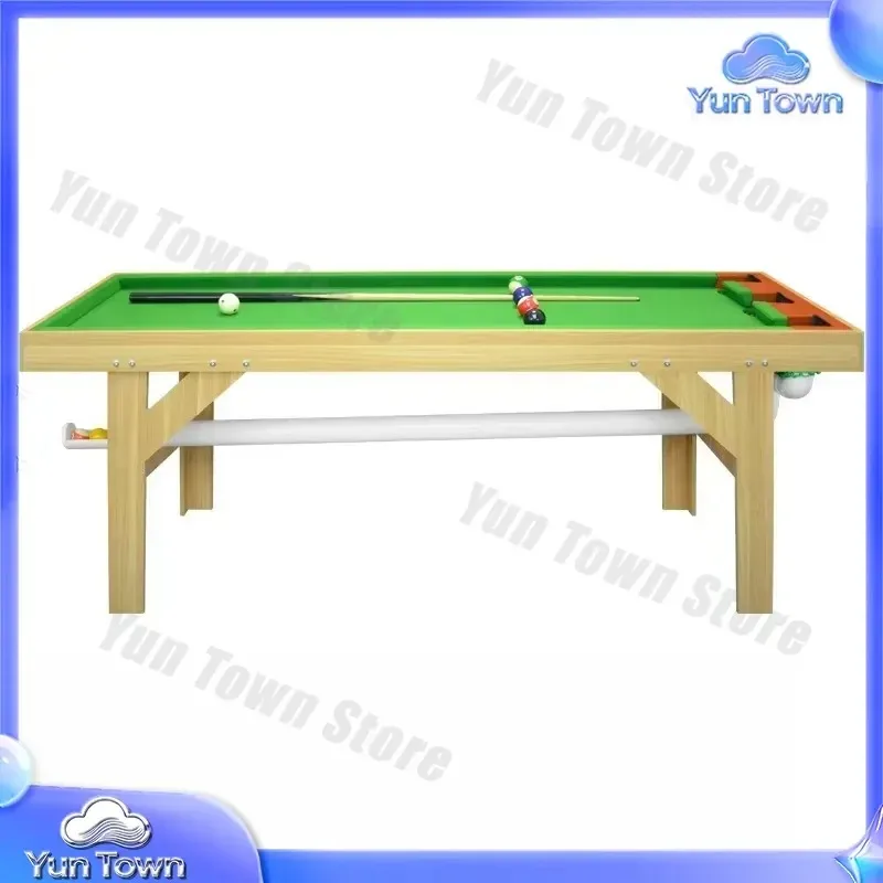 Five-point Pool Table for Home Training Snooker Adjustable Leather Pocket with Warehouse Edge Glue Strip Wooden Billiards