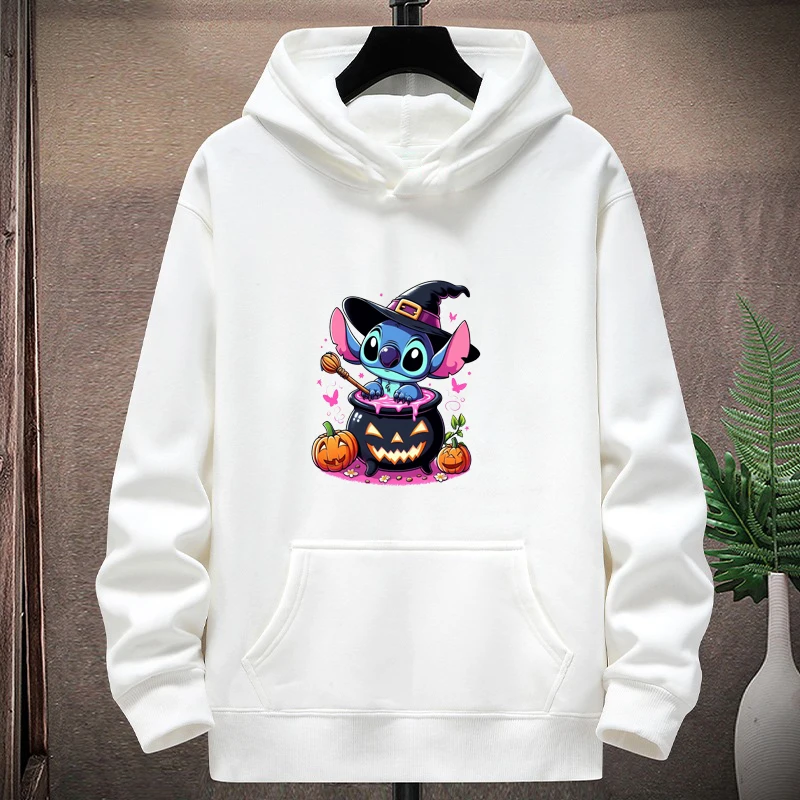 

Детская толстовка Disney на Хэллоуин для взрослых и детей 2025: толстовка с капюшоном Stitch Witch, очень элегантная и очаровательная для родителей и детей