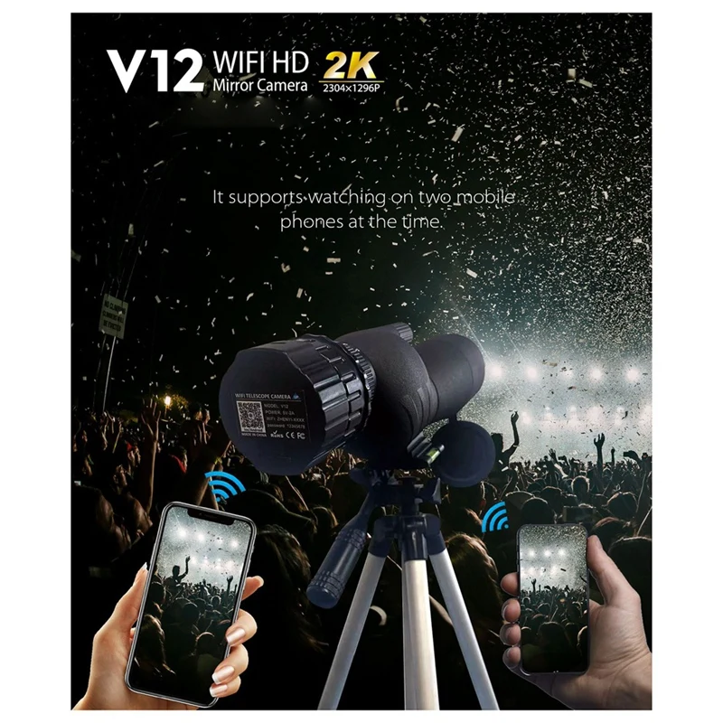 2K 4 Million High-Definition Wifi Electronic Eyepieces, Telescopes, Bird Watching And Other General-Purpose Calibers Durable