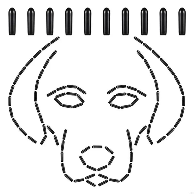 4xfd Zestaw kołnierzy zębami