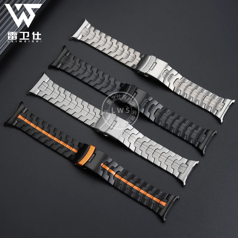 Titanium Strap For Samsung galaxy Watch Ultra 47m solid Stainless steel buckle wristband Outdoor fashion watch chain accessories