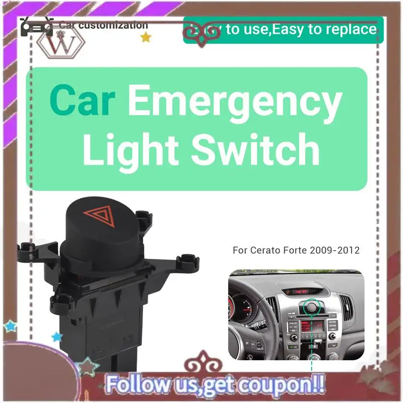 

A57E-Car Hazard Warning Switch Emergency Light Switch Double Flash Button For Kia Cerato Forte 2009 2010 2011 2012 937901M000