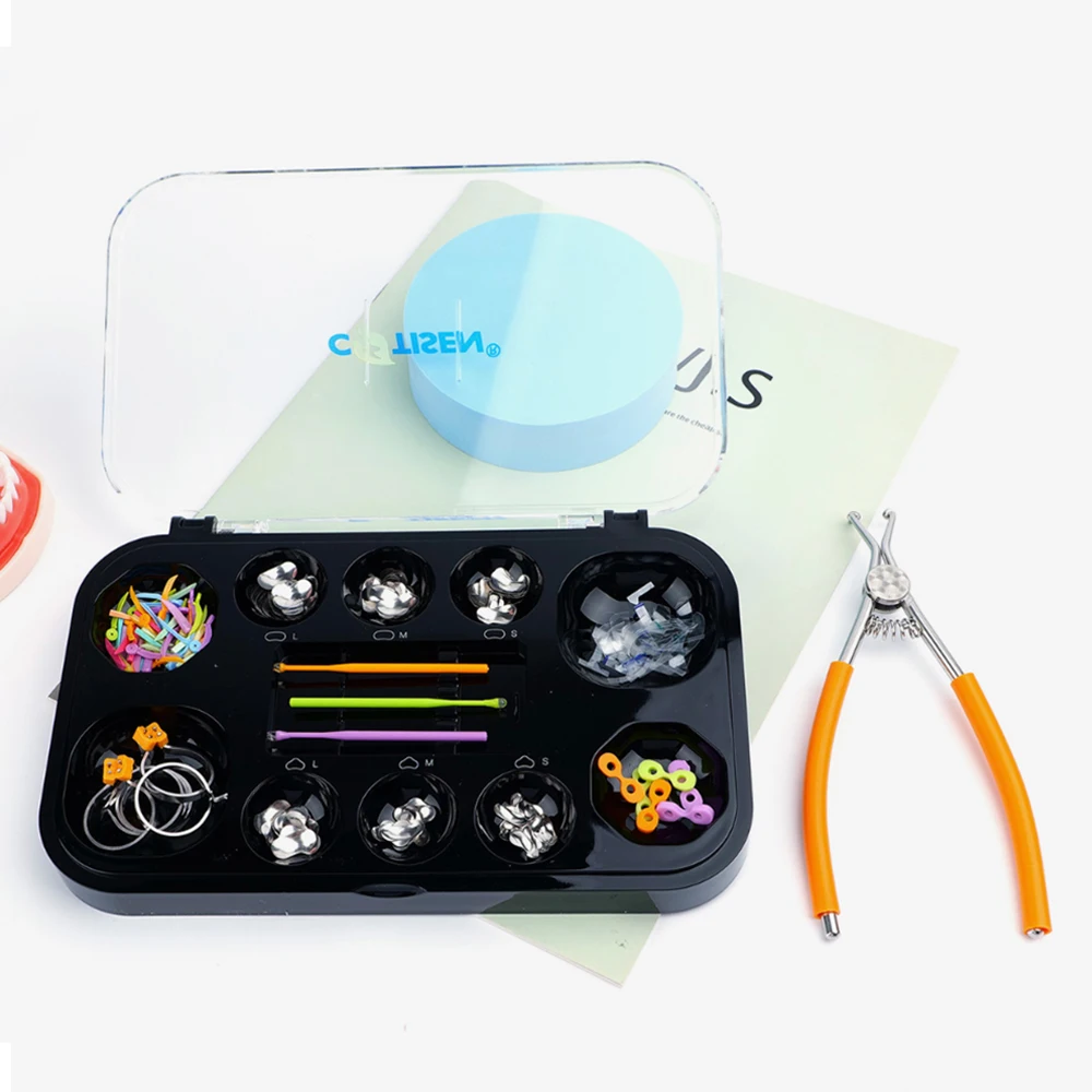 

1set Oral Consumables Dental Sectional Contoured Matrices Kit Dental Molding Clip Oral Consumables Tools