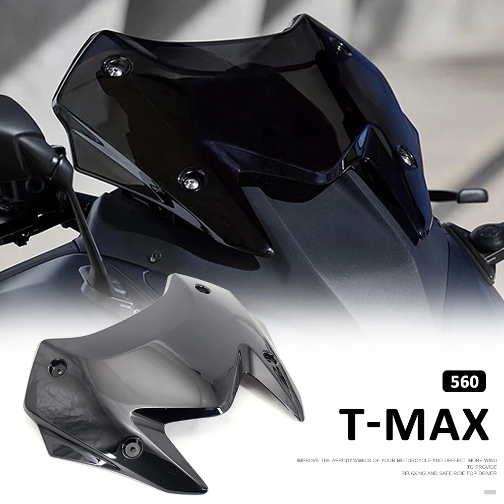 

New Motorcycle Accessories Front Fairing Windscreen Windshield Fly Wind Deflector Screen For Yamaha T-MAX 560 2022-2024 TMAX 560