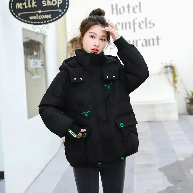 Zip-up Padded Lady Parka Large 2025 Trend Loose Casual Women's Cotton Coat Lined Modern Hot High Quality Thick Quilted Jacket