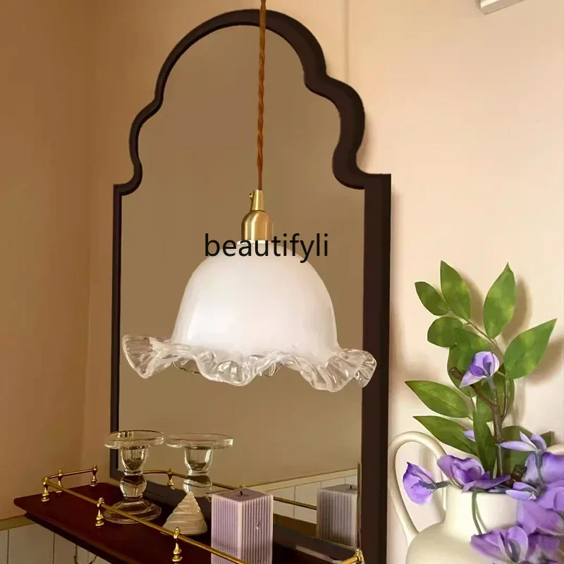 

French wall-mounted washstand wall-mounted toilet bathroom mirror intelligent retro makeup mirror