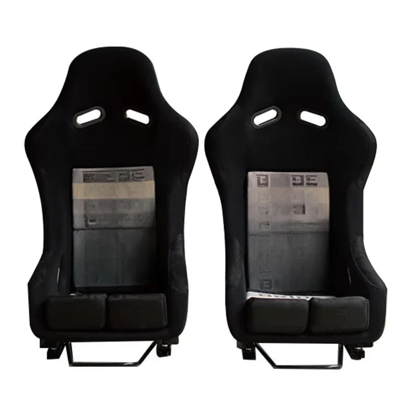 Racing bucket seat black pull embroidery fixed backrest modified car seat
