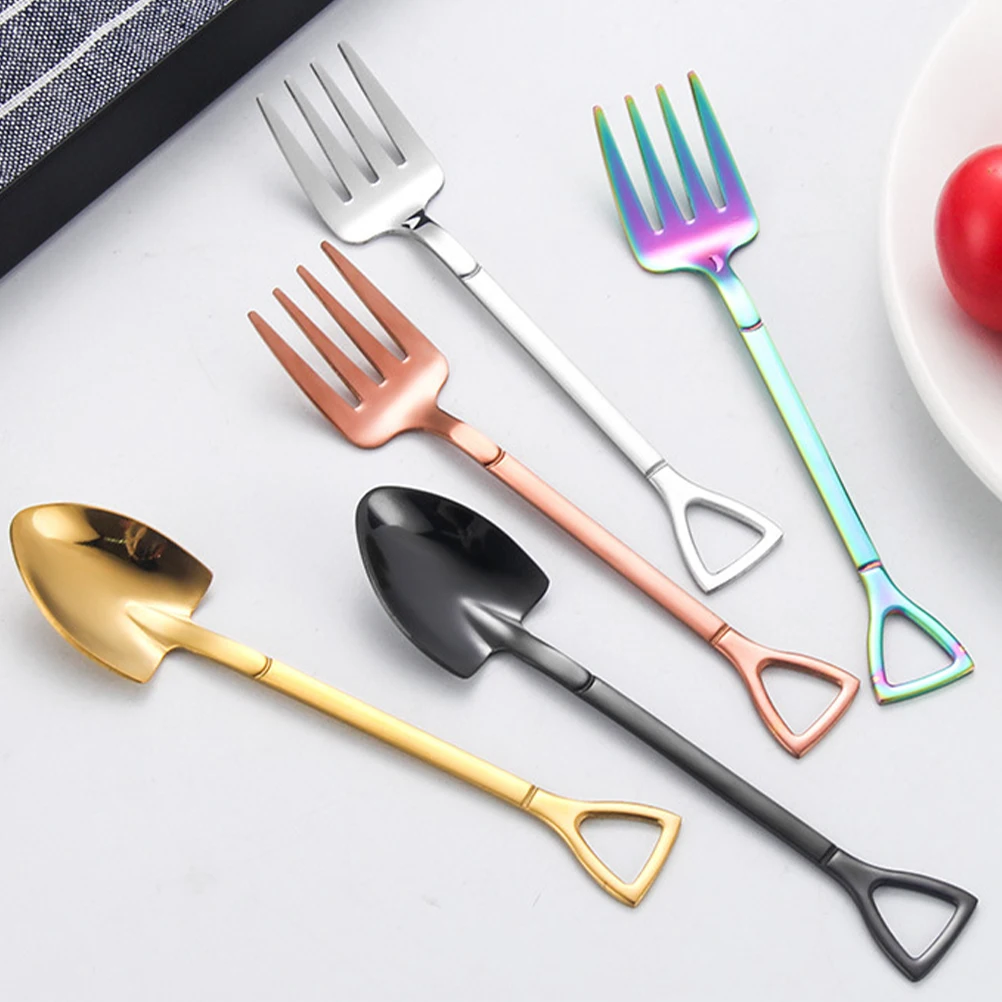 

Dessert Spoon Stainless Steel Coffee Spoon Set for Home Bar Cafe Ice Cream Fruit Pudding Milk Tea Shop Wear Resistant Rustproof