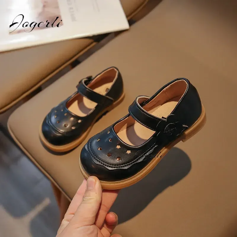 Calzature in pelle PU per ragazze primavera autunno New Princess Flats mocassino con suola morbida scarpe da studente per scuola singola per bambine