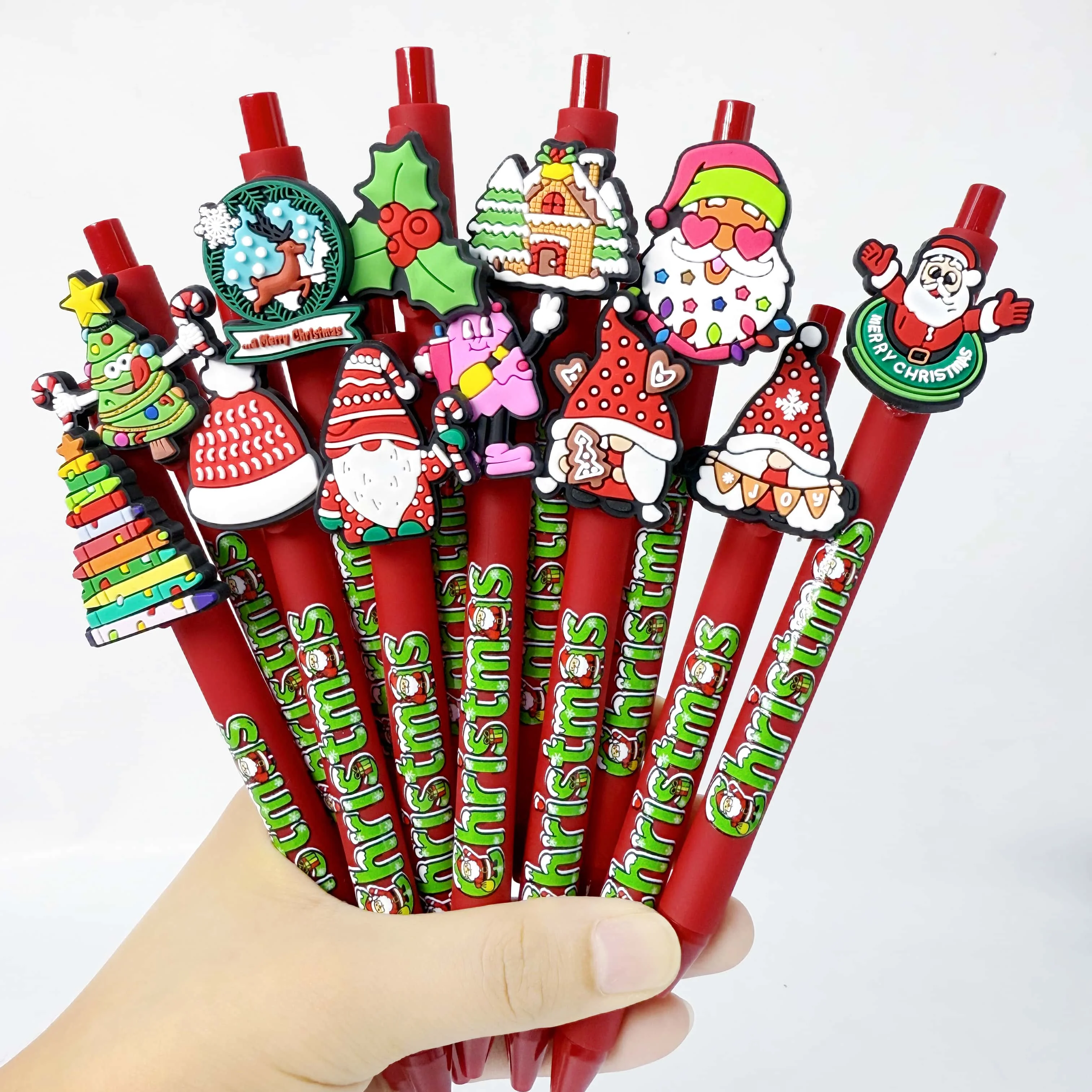 

6 шт./12 шт. красные рождественские фэнтезийные тематические патчи для печати, масштабируемая шариковая ручка, ежедневные офисные канцелярские принадлежности, праздничный подарок, канцелярские принадлежности