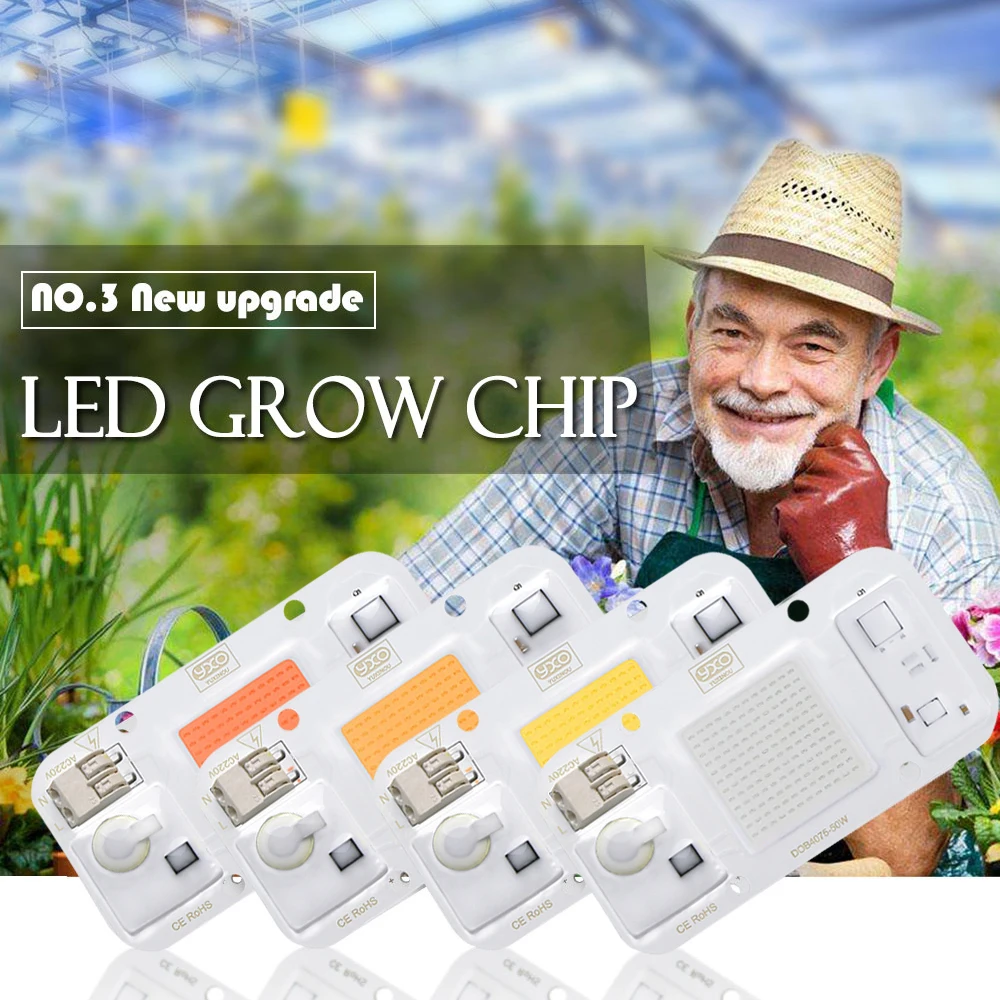 Imagem -03 - Chip de Lâmpada Led Cob 5w 20w 30w 50w 220v 110v Entrada Inteligente Driver ic Compatível com Faça Você Mesmo Holofote de Led Luz Branca Fria Quente