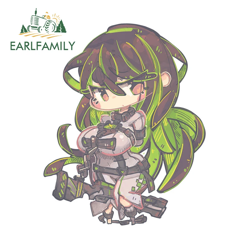 

EARLFAMILY 13cm for Nikke Goddess of Victory Chibi Cute Car Stickers Cartoon Personality Decals Car Label Occlusion Scratch
