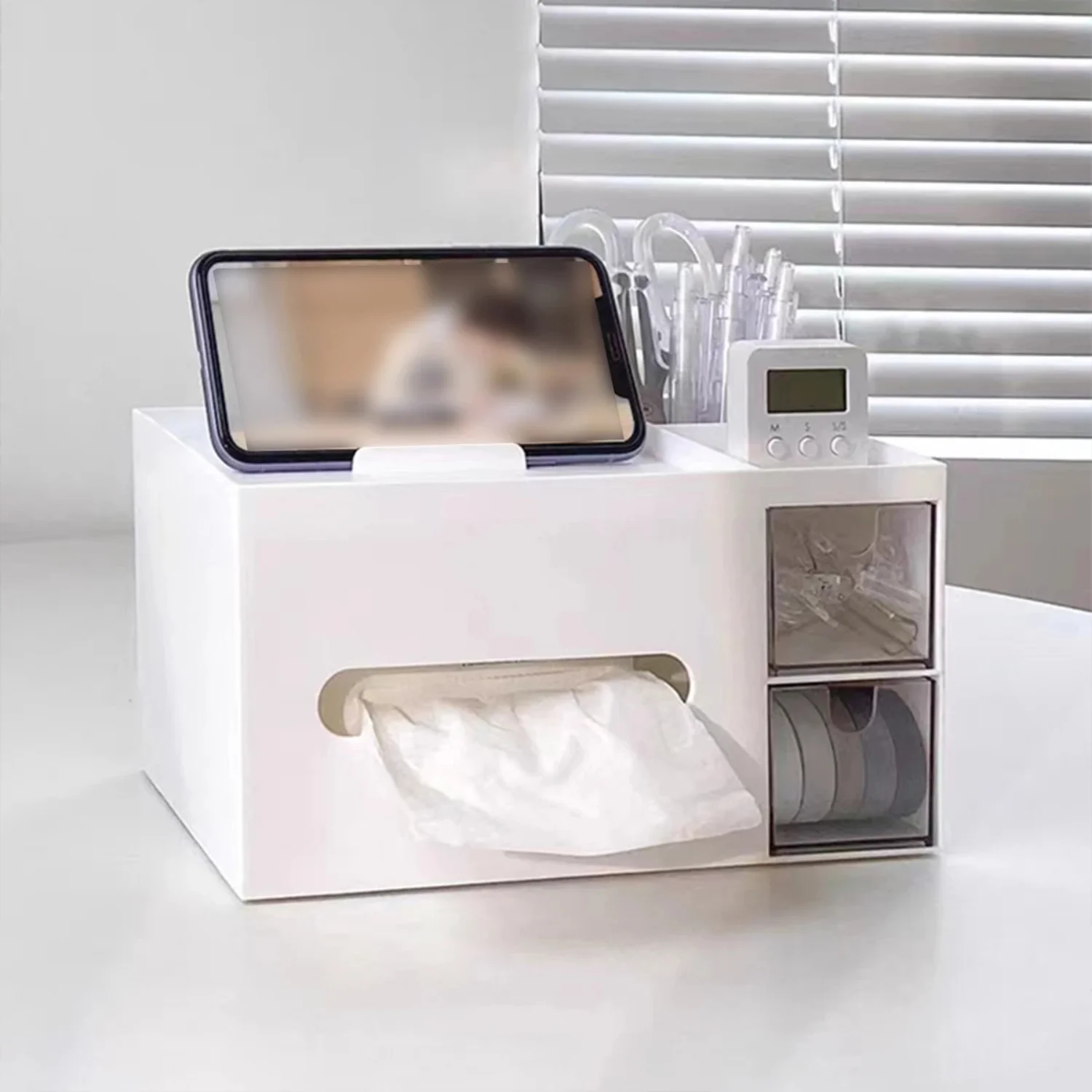 1pc-Tissue Box Serviette Halter Abdeckung Wc Papier Taschentuch Fall Solide Einfache Stilvolle Büro Auto Wischen Organizer Container