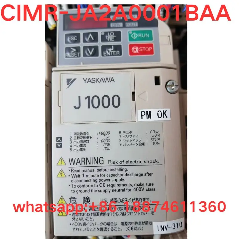 Second-hand test OK CIMR-JA2A0001BAA Yaskawa frequency converter 0.2KW/0.1KW 220V