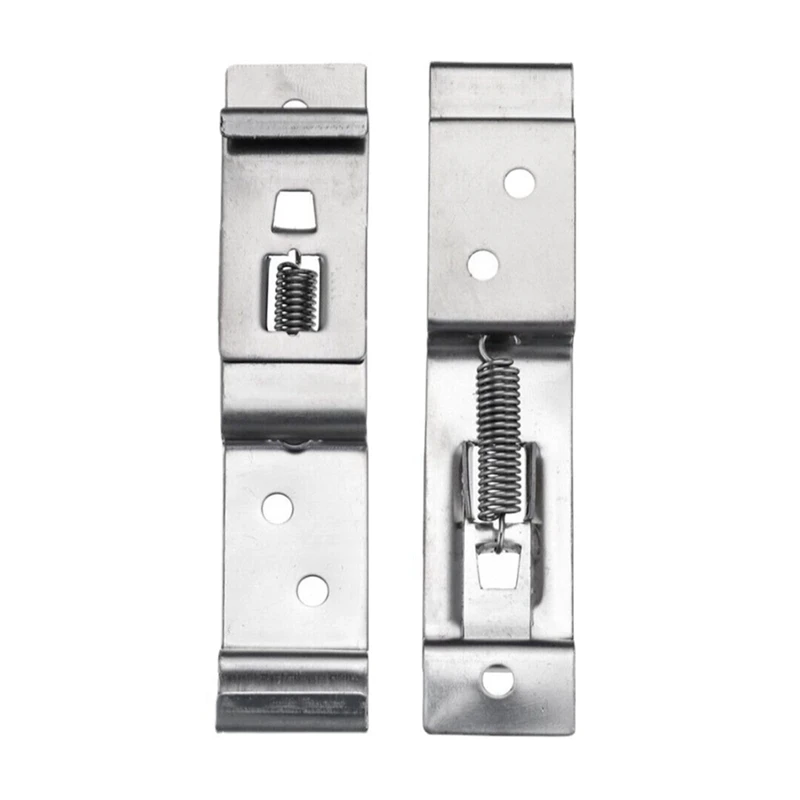 4-Piece Trailer License Plate Holder Clips - Stainless Steel, Spring Loaded, Perfect Trailers And Caravans