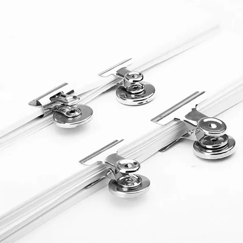 1 Kotak 12 Buah Klip Magnet Kulkas Bulat Logam Tempat Catatan Memo Alat Magnet Papan Tulis Perlengkapan Kantor