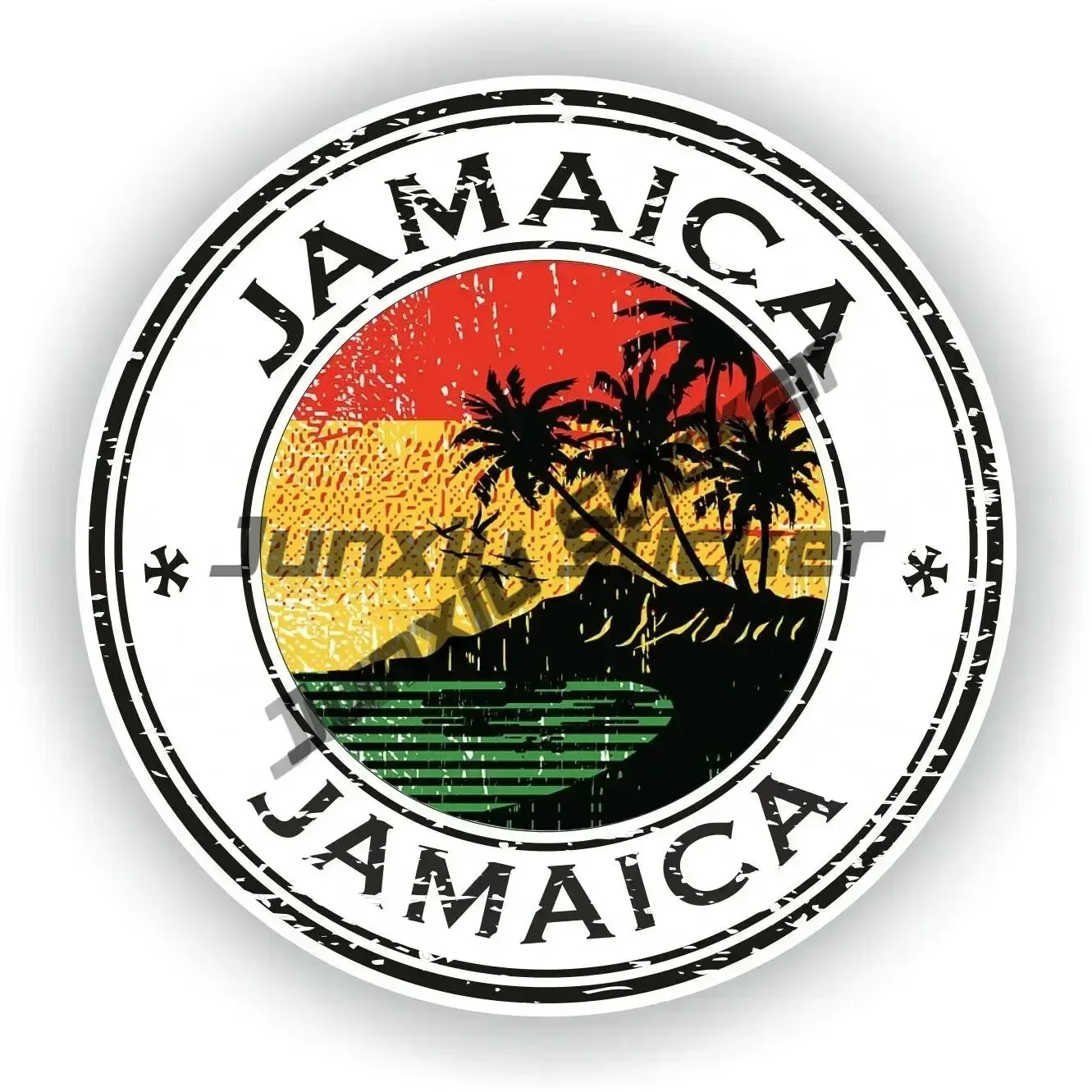 Jamaica Flag Decal Jamaica Map Decal Caribbean Island Sticker Creative Jamaica Map Skull Sticker Reflective Decal Accessories