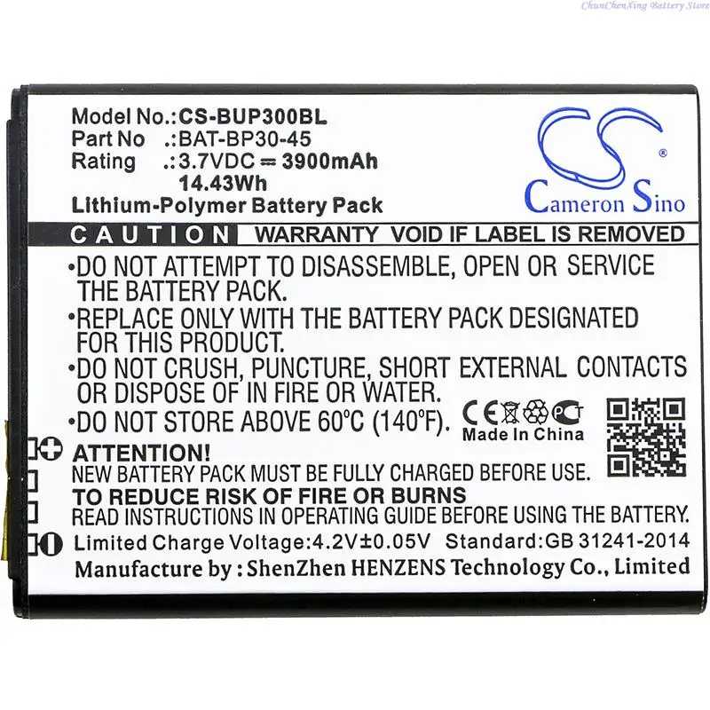 Batería de escáner de código de barras de 2000mAh, BAT-BP30-45 para Bluebird BM180, BP30