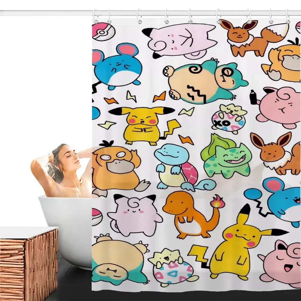 Bathroom Shower Curtain Home Tentacles Pokemon Curtains in the Bathroom Shower Curtain Sets Full Set Accessories Bath Waterproof