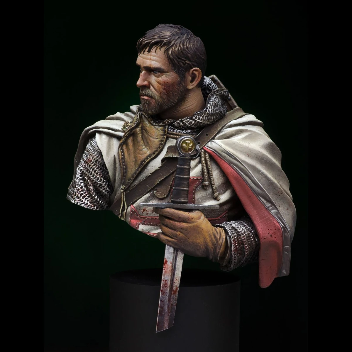 1/10 resin soldier model GK Templar half figure unassembled and unpainted DIY kit 794X