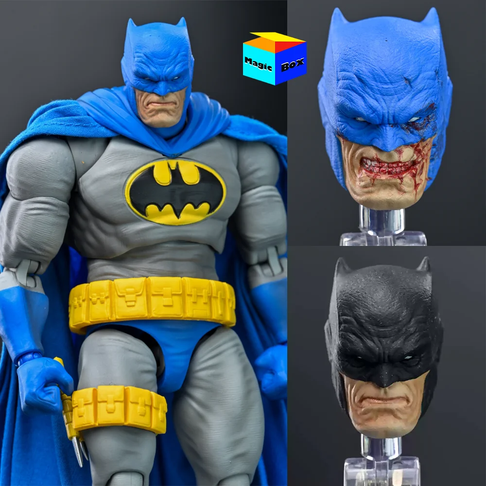 Handmade CT24 1/12 Scale Male Soldier Dark Knight Returns Batman Bruce Eye Head Carving Scene Accessory For 6in Action Figures