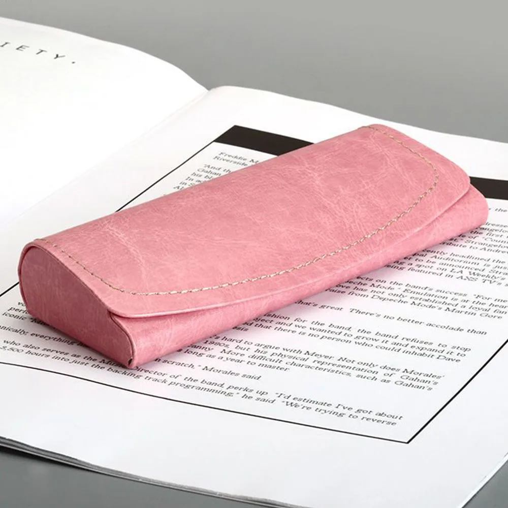 Glasses Case for Women, Korean High-Quality Retro Leather, Simple and Creative, Personalized Portable Eyeglass Case for Students, Wholesale