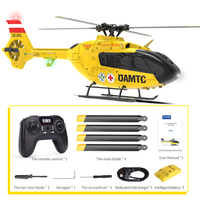 YXZNRC F06 2.4G 6CH 1:36 EC135 Scale Yellow Fuselage Flybarless RC Helicopter RTF