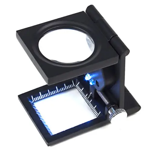 

ZC1-10 Times 10x Folding Zoom Magnifying Glass with LED Light