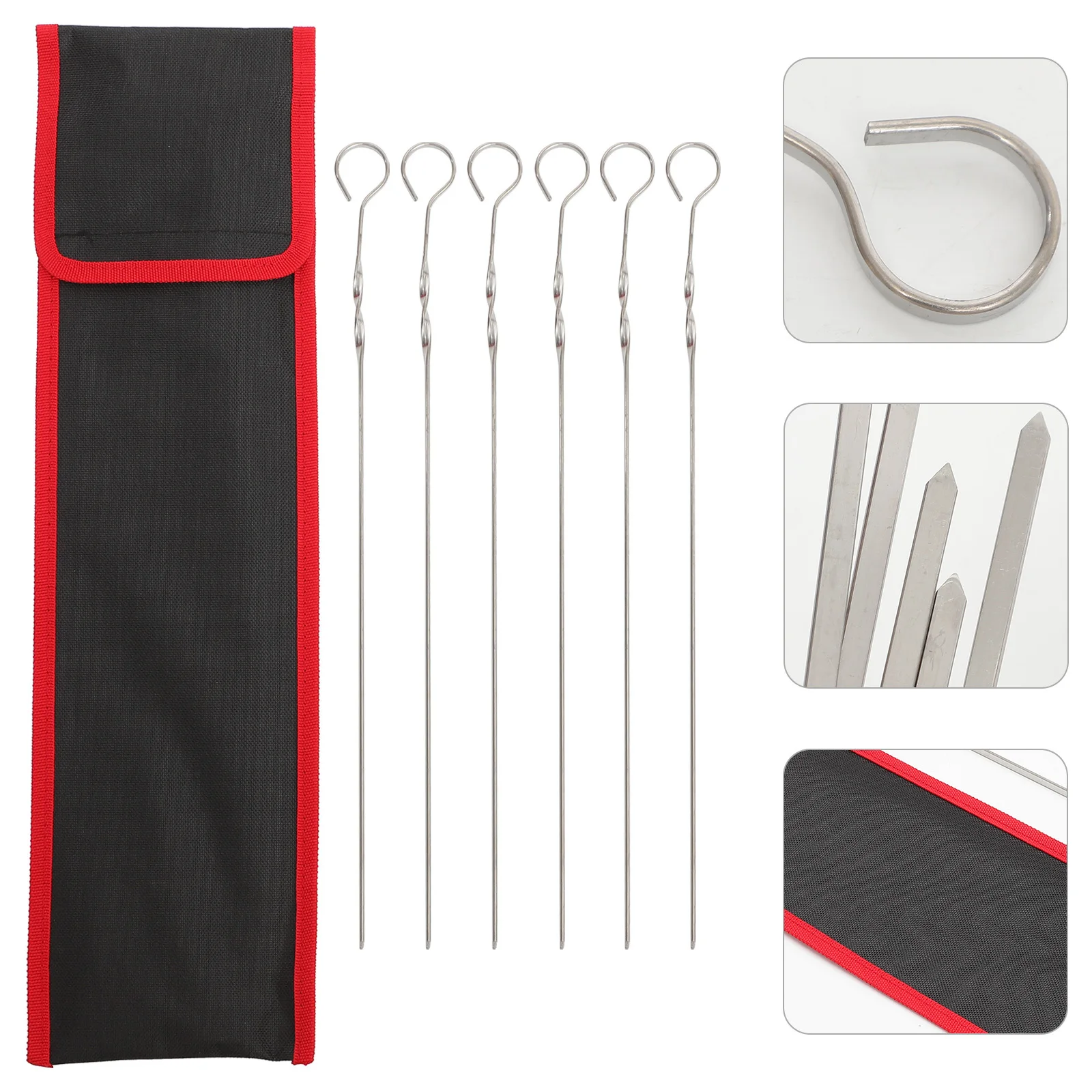 

1Pcs Barbecue Stick Storage Bag Waterproof Oxford Cloth Portable Skewer Organizer Lightweight Grill Skewer Pouch for Hiking