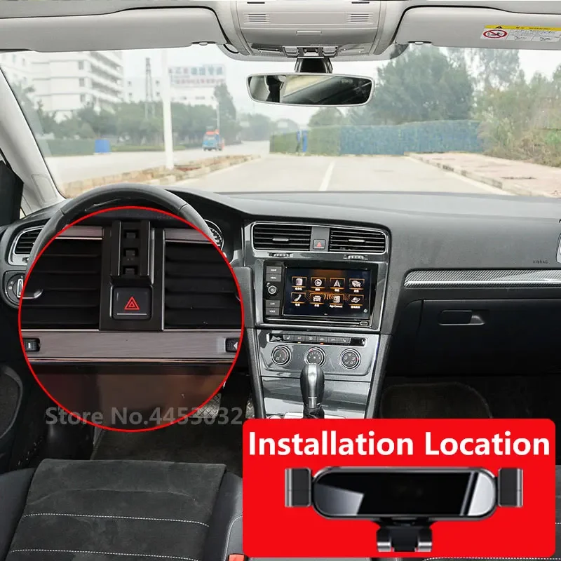 For Volkswagen Golf 7 7.5 MK7 2014-2020 Car Phone Holder Special Fixed Bracket Base Gravity GPS Stand Interior Accessories