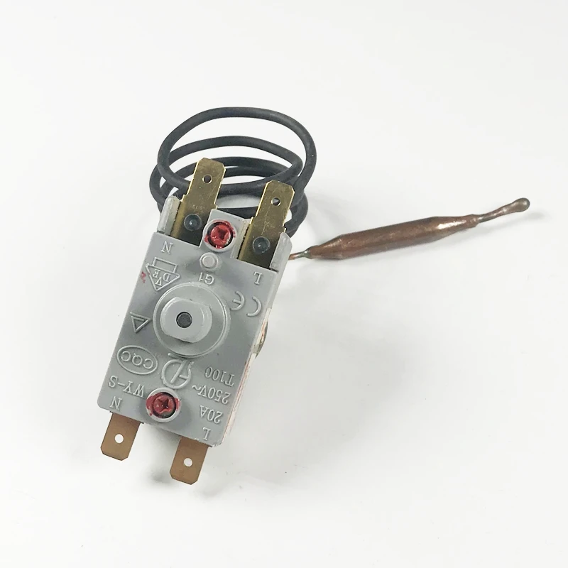 250VAC 20A 4 Pin Terminals Thermostat for Electric Water Heater Kettle WQS93-12