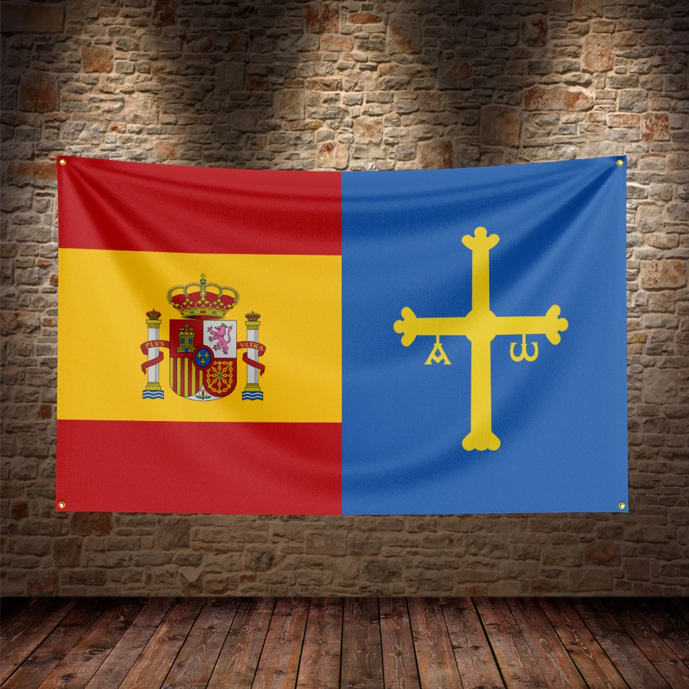 Single-sided printing of the Spain and Asturias flag