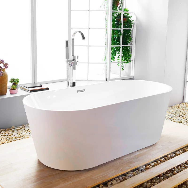 for Hotel Freestanding Acrylic Bath tub Solid Surface Outdoor Bathtubs Soaking Baths