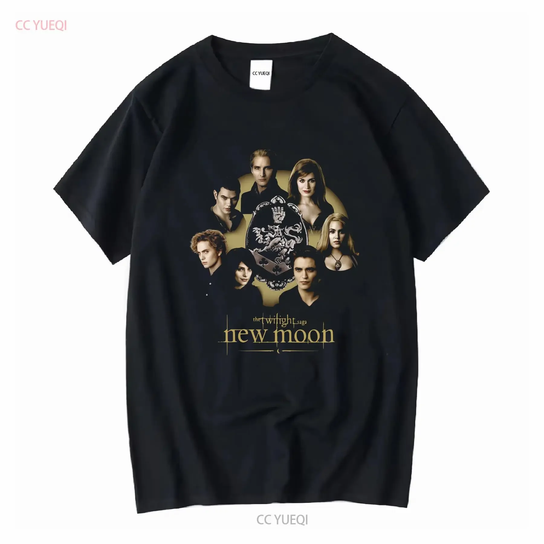 Vintage Twilight Saga New Moon T Shirt Mens Size XL Black  Movie vintage Washed Versatile homme Unisex Stylish Stretched