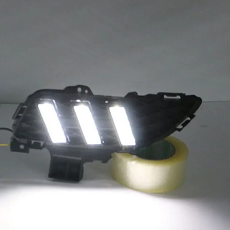 2PCS LED Daytime Running Light For Mazda 3 Axela 2006-2009 Flowing Turn Signal Relay ABS 12V DRL Fog Lamp Decoration