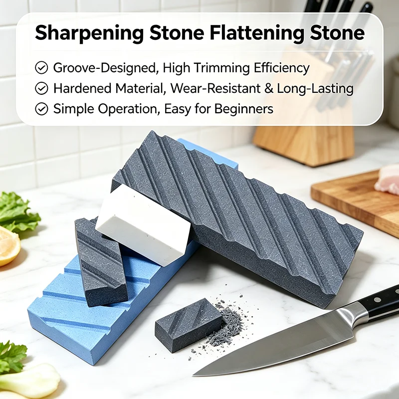 Horizontal Stripes 320 Grit Sharpening Correction Stone Water Whetstone Repair for Professional Kitchen Bar Knife Accessories