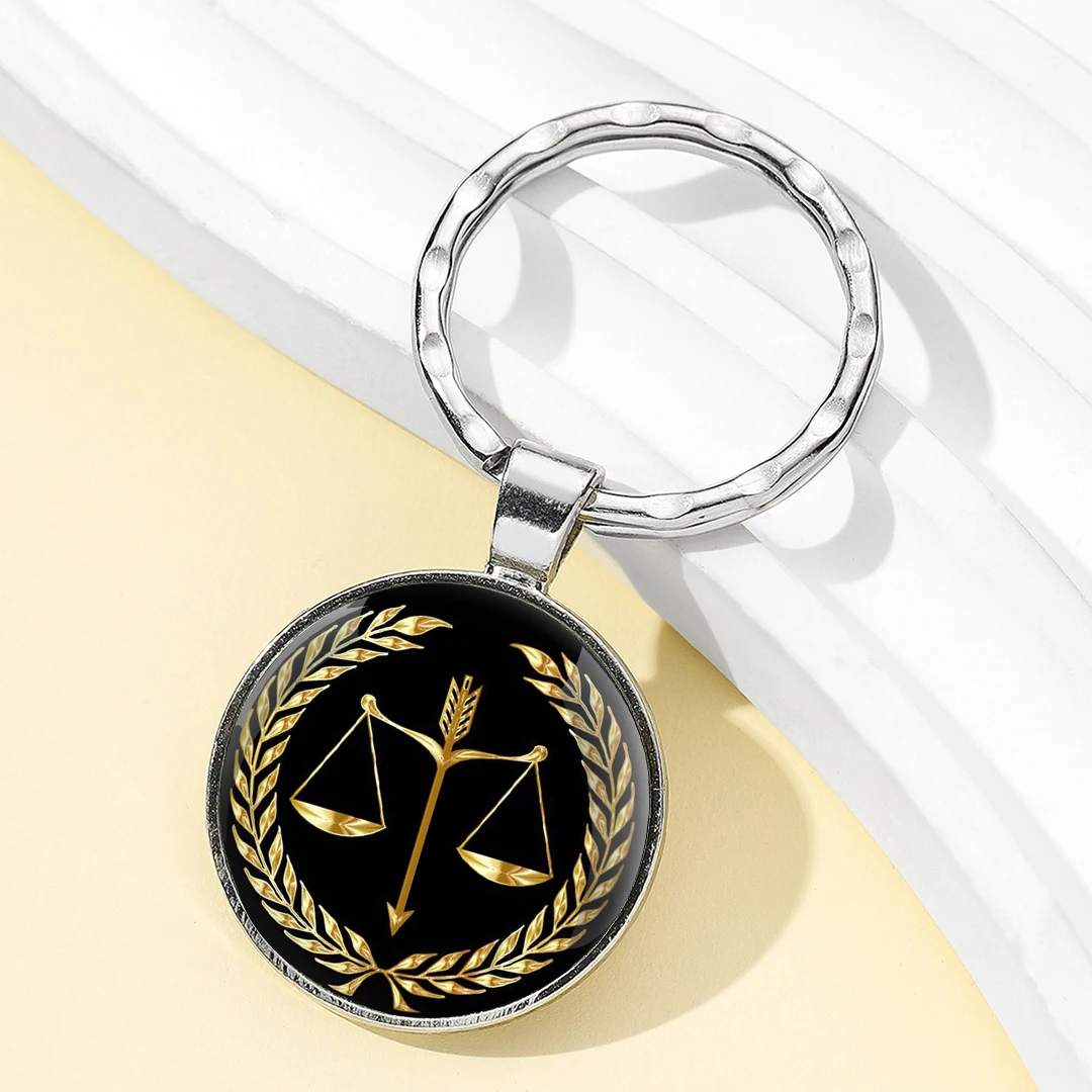 Lawyer Justice Scale Judge Creative Design Key Chain Unique Keyring Charm Pendant Jewelry Perfect Birthday Anniversary Gift Idea