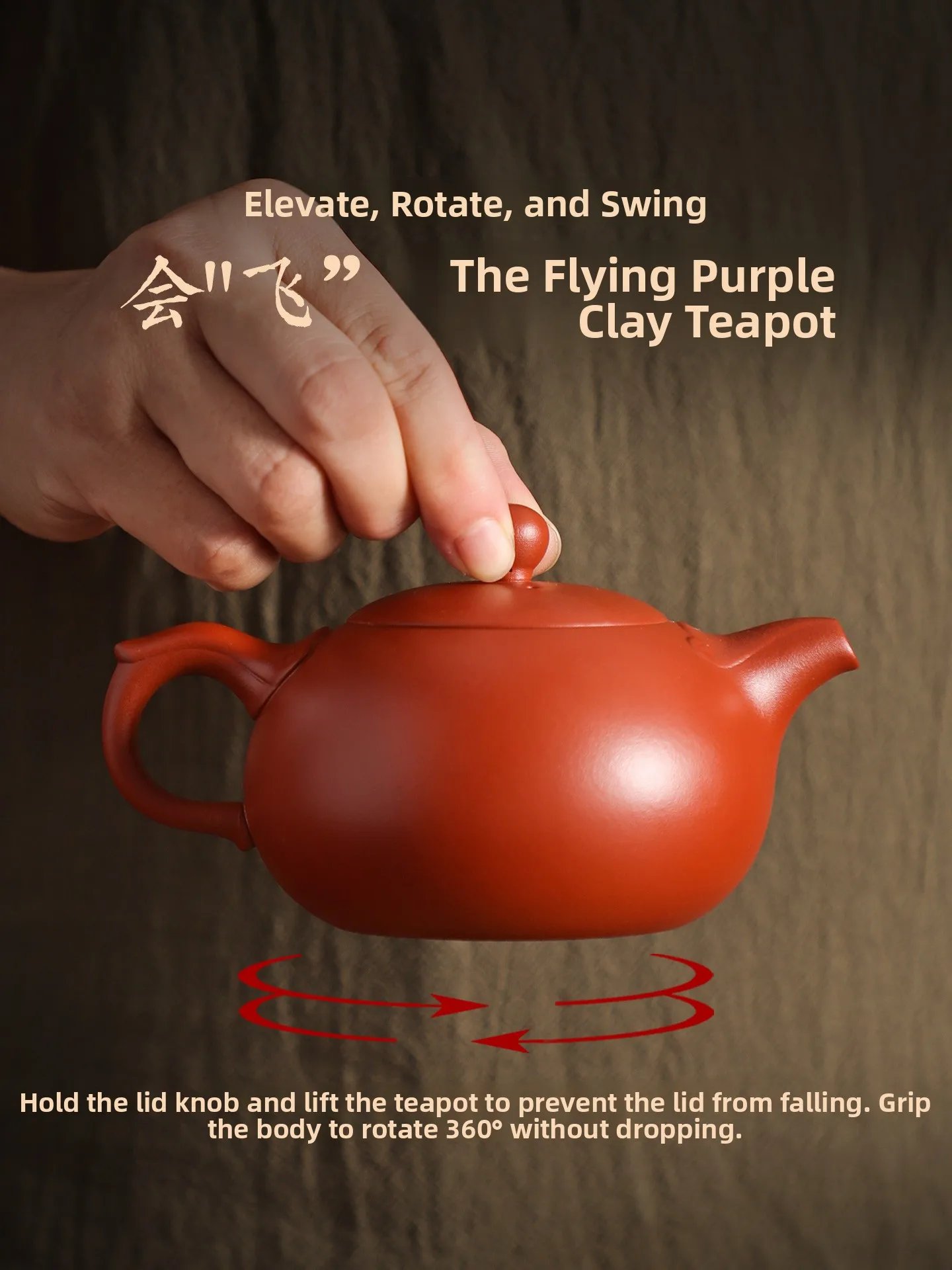 

Yixing Purple Clay Teapot Orange Peel Zhu Nu Clay West Pot Feng Ming Pot Tea Brewing High End Tea Tools