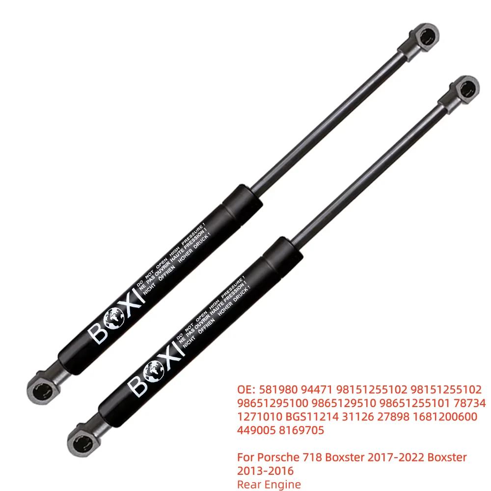 2Pcs Bonnet Lift Supports For Porsche 718 Boxster 2017 - 2022 Boxster 2013 - 2016 98151255102 98651295100 Lift Struts