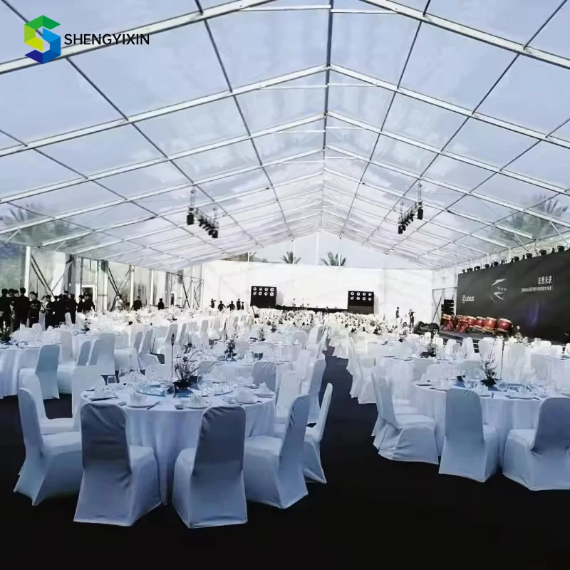 Transparent White Marquee Clear Large Tents for Party Event With Floor Outdoor Event Heavy Canopy Wedding Tent