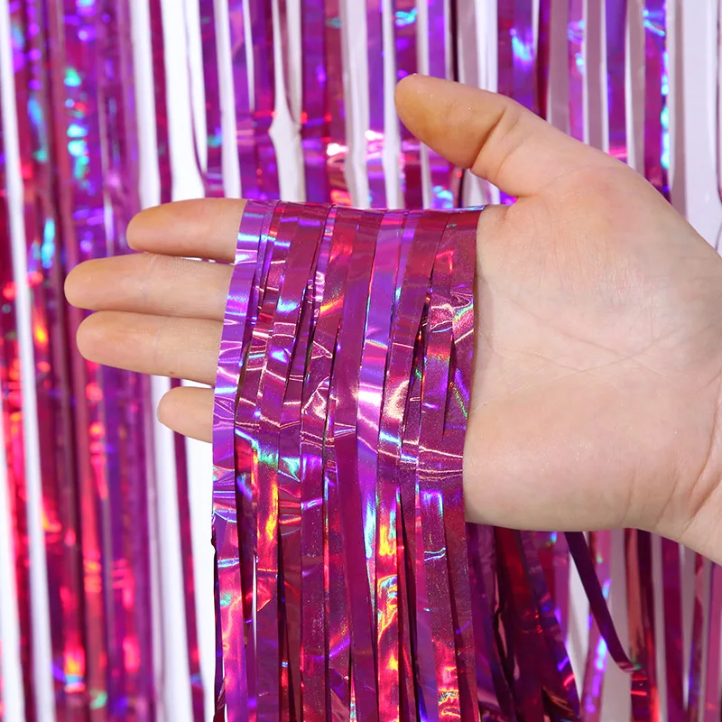 Advanced Birthday Party Decorations Backdrop Wall Foil Tassel Fringe Curtain Kids Adult Photo Booth Baby Shower Party Supplies