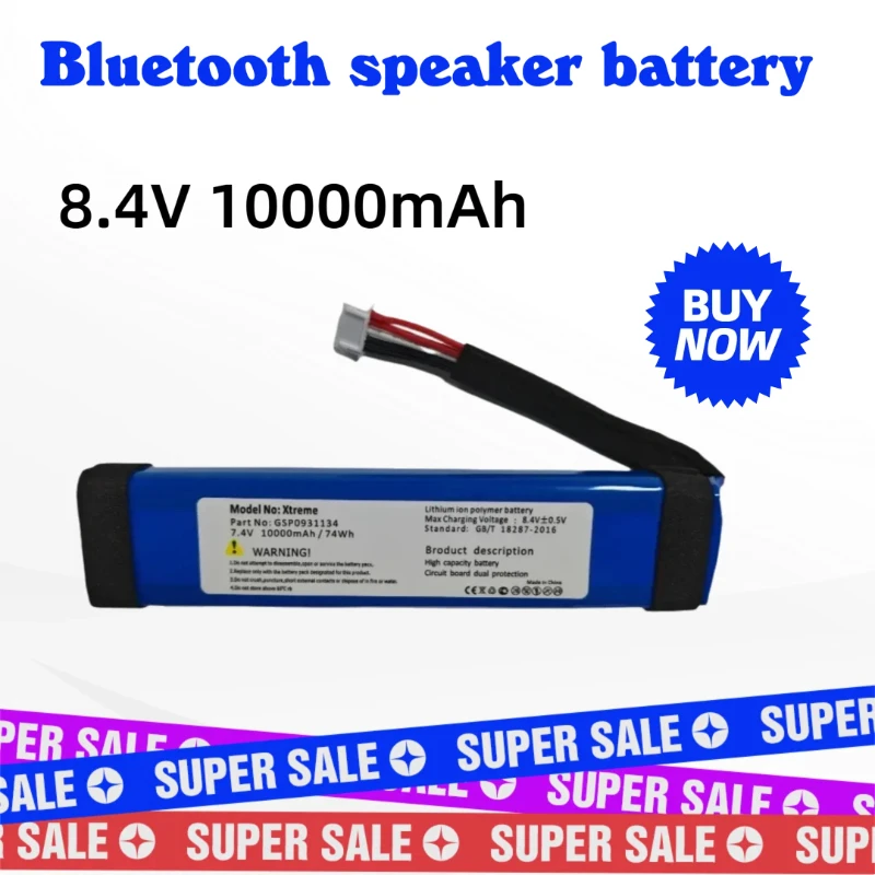 

GSP0931134 10000mAh Battery For JBL Xtreme Bluetooth speaker battery High Quality High Capacity