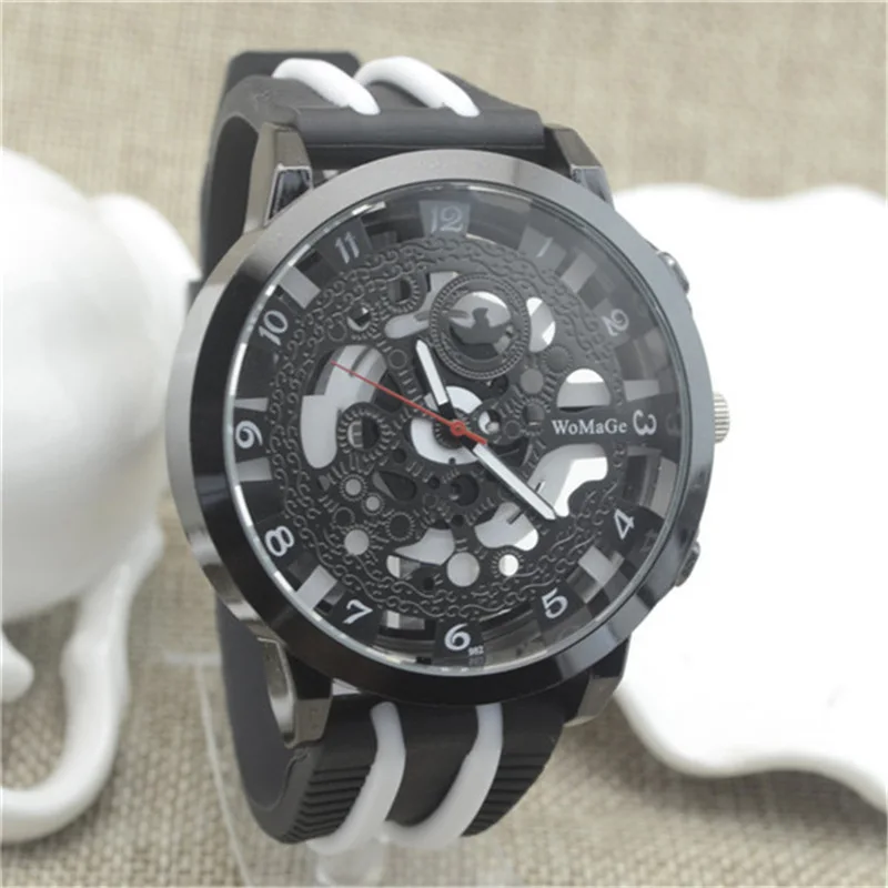 Fashion Hollow Out Watch Men Women Student Boy Sports Watches Multicolour Silicone Band Quartz Wristwatches Womage Reloj Hombre