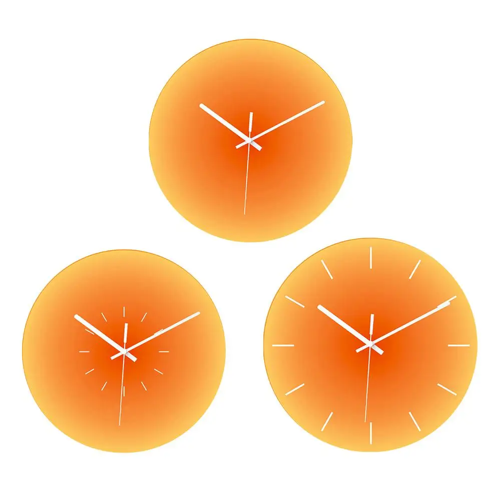 Nordic Sunset Wall Clock Creative Gradient Celebrity Ins Light Luxury Living Room Decoration Mute Simple Glass Clock Non-ticking