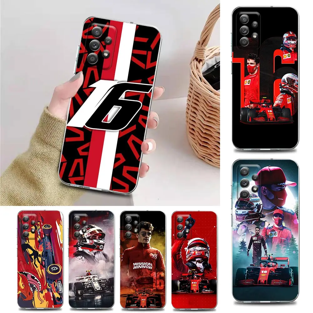 

Charles Leclerc Number 16 Clear Phone Case for Samsung A71 A72 A73 A01 A11 A12 A13 A22 A23 A31 A32 A41 A51 A52 A53 4G 5G Case