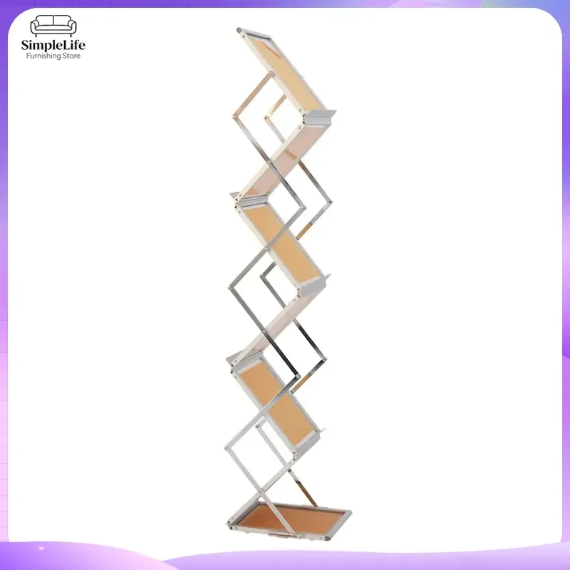 Acrylic Magazine Rack for A3 A4 Papers Portable Foldable Display Stand Brochure Holder Catalog Organizer Desktop Shelf